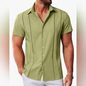 MAPICK Men's Casual Beach Button Down #862